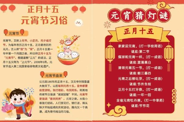 正月十五元宵节的来历 节日的风俗习惯