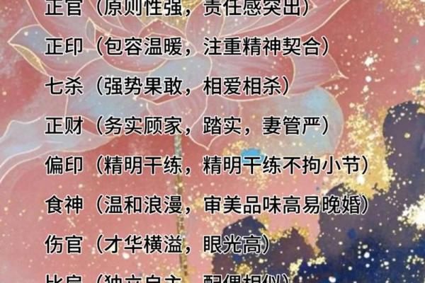 八字十神分析人生概况