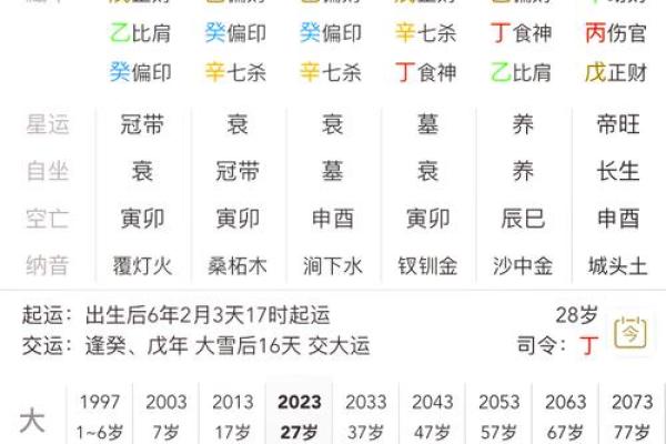 流年八字排盘