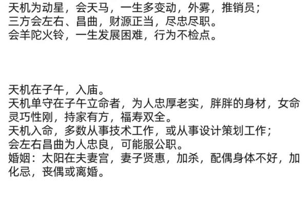 《紫微斗数》丙级星星曜组合特性