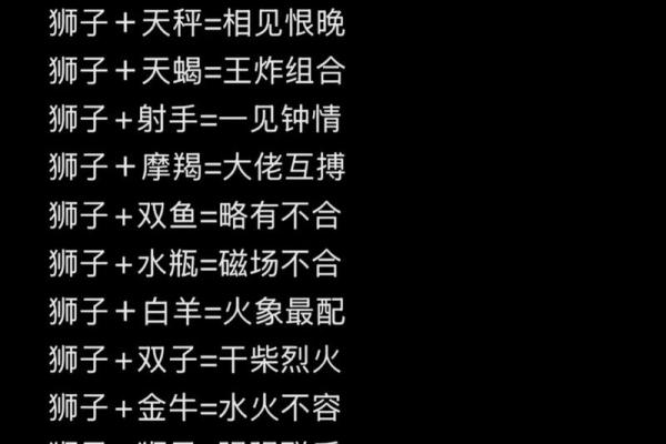 狮子座最不适合的星座,狮子座不适合的生肖