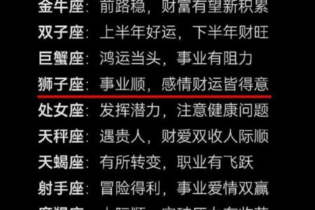 十二星座子女运势