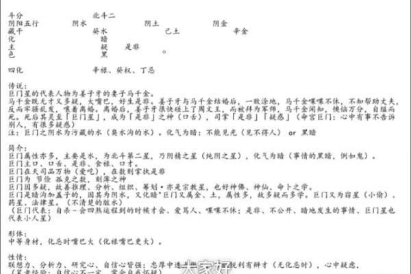 巨门紫薇斗数