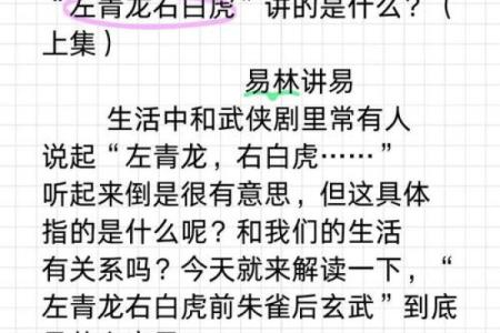 风水的左青龙右白虎是什么意思
