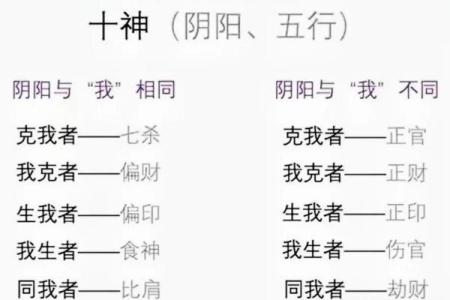 八字里十神