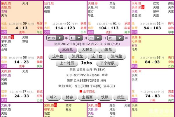 紫薇斗数男女排盘顺序