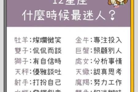 十二星座一生中最迷人的年龄是多少岁？