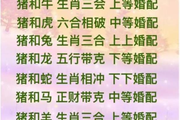 婚姻属相配对大全很准
